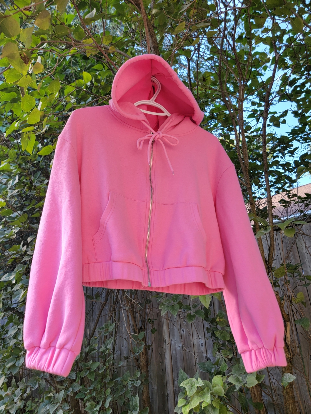 Pink Zip-Up Hoodie Jacket